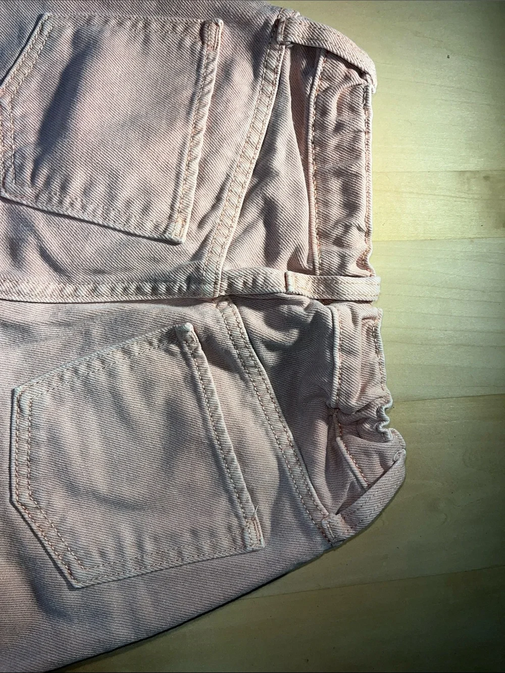 Old Navy Girls Light Pink Baggy Wide-Leg Jeans size 8